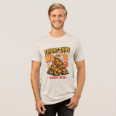 Angst-chos Halloween Spooky Nacho Joke Food Pun Tri-Blend Shirt (Voorkant volledig)
