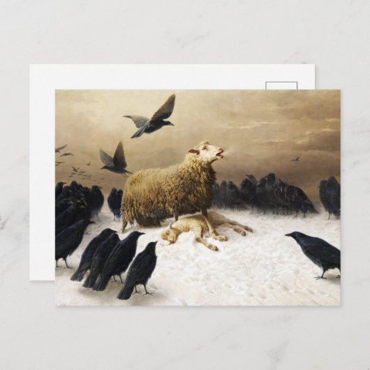 Angst door August Friedrich Albrecht Schenck Briefkaart (Voorkant / Achterkant)