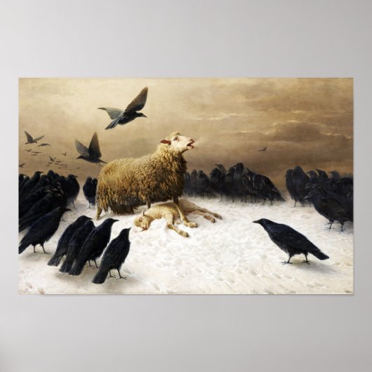 Angst door August Friedrich Albrecht Schenck Poster (Voorkant)