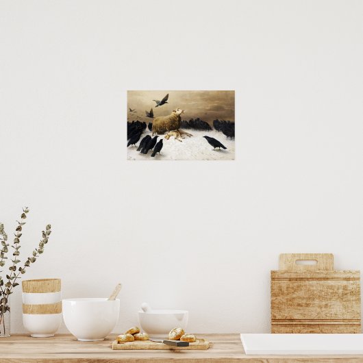 Angst door August Friedrich Albrecht Schenck Poster (Keuken)