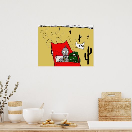 Angst en afkeer met Godzilla Poster (Keuken)