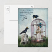 Angst en vrijheid Inspirerend quote Briefkaart (Voorkant / Achterkant)