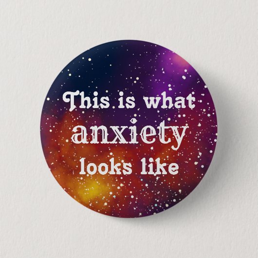 Angst  Galaxy-identiteit Ronde Button 5,7 Cm (Voorkant)
