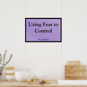 Angst gebruiken om te controleren poster (Keuken)