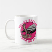 Angst Geen boze roze honingbaasjes Koffiemok (Links)