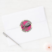 Angst Geen boze roze honingbaasjes Ronde Sticker (Envelop)