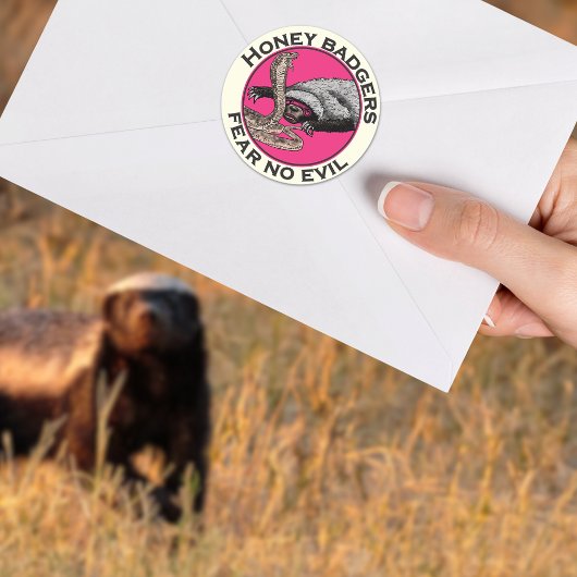 Angst Geen boze roze honingbaasjes Ronde Sticker