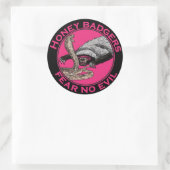 Angst Geen boze roze honingbaasjes Ronde Sticker (Tas)