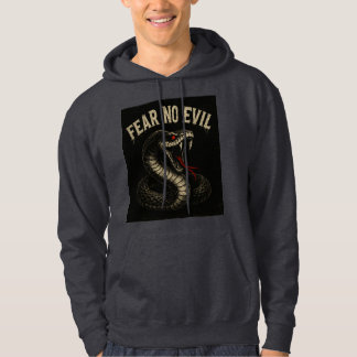 ANGST GEEN KWAAD – Fierce Black Cobra Snake Graphi Hoodie