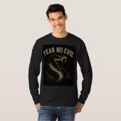 ANGST GEEN KWAAD – Fierce Black Cobra Snake Graphi T-shirt (Voorkant volledig)