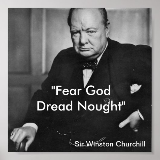 Angst God, Dred Nood - churchill poster (Voorkant)