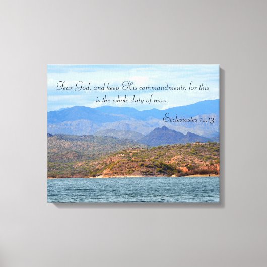 Angst God en houd zijn geboden. Canvas Afdruk (Voorkant)