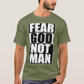 Angst God Niet Man Cool Christelijk Grappig Gift M T-shirt (Voorkant)