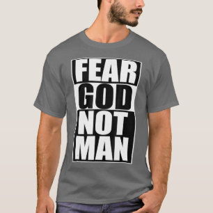 Angst God Niet Man Cool Christelijk Grappig Gift M T-shirt