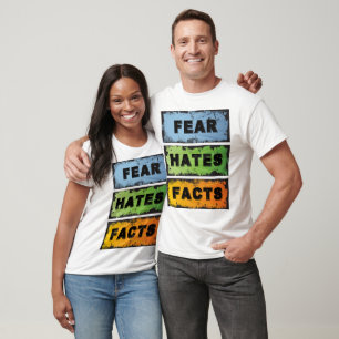 Angst haat feiten 12 Stappen Herstel Grappige Sl T-shirt