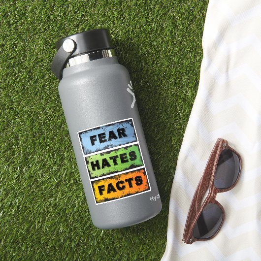 Angst Haat Feiten | 12 Stappen Herstel Slogan Sticker (HydroFlask Insitu)