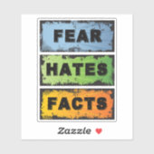 Angst Haat Feiten | 12 Stappen Herstel Slogan Sticker (Vel)