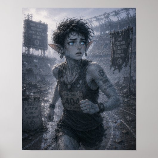 Angst / Hardloper / Verwoest Stadion Poster (Voorkant)