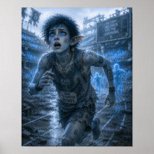 Angst / Hardloper / Verwoest Stadion Poster