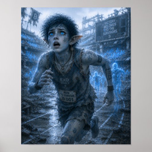 Angst / Hardloper / Verwoest Stadion Poster (Voorkant)