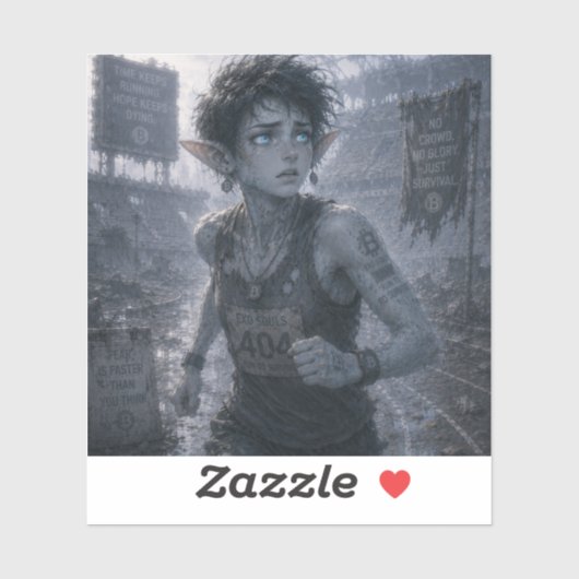 Angst / Hardloper / Verwoest Stadion Sticker (Vel)