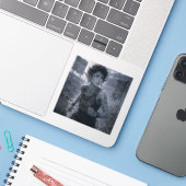 Angst / Hardloper / Verwoest Stadion Sticker (Laptop met iPhone)