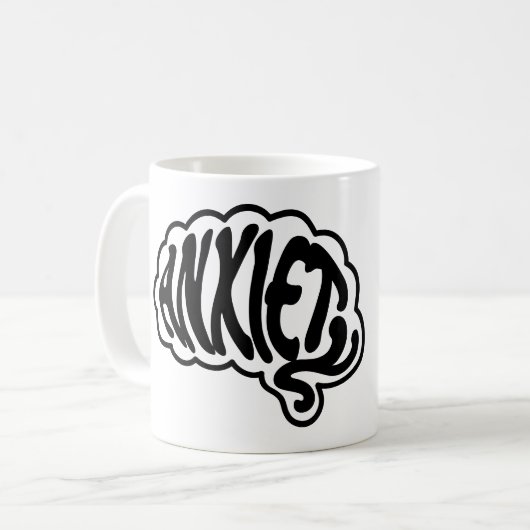  angst in de hersenen koffiemok (Voorkant links)