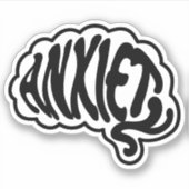  angst in de hersenen sticker (Voorkant)