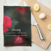 Angst in het hart -Joy Roos vers van Spreuken Theedoek (Quarter Fold)