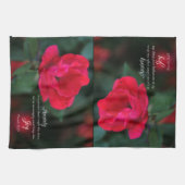 Angst in het hart -Joy Roos vers van Spreuken Theedoek (Horizontaal)