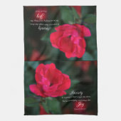 Angst in het hart -Joy Roos vers van Spreuken Theedoek (Verticaal)