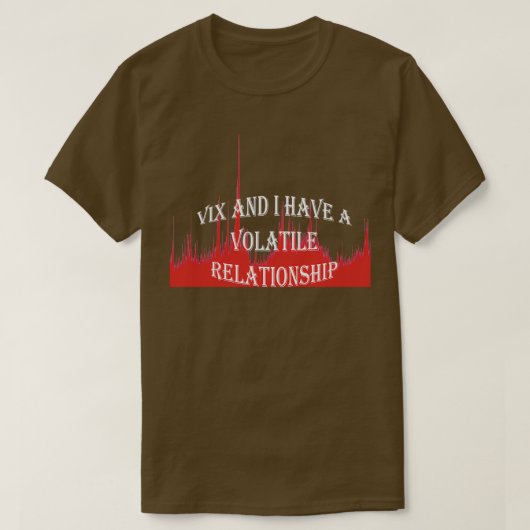 Angst index VIX volatiliteitsindex Afspelen op woo T-shirt (Design voorkant)