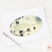 Angst Inspiratie uit Boeddha Ovale Sticker (Envelop)