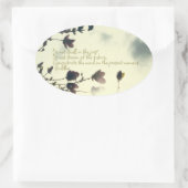 Angst Inspiratie uit Boeddha Ovale Sticker (Tas)