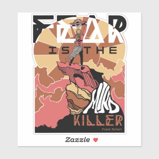 Angst is de Mind Killer Sticker (Vel)