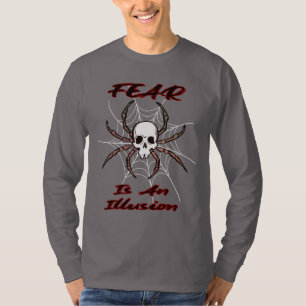 Angst is een illusie - Creepy Skull Spider T-shirt