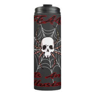 Angst is een illusie - Creepy Skull Spider Thermosbeker