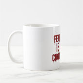 Angst is een keuze koffiemok (Links)