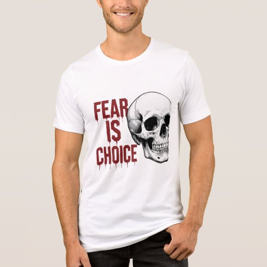 Angst is een keuze Tri-Blend shirt (Voorkant)