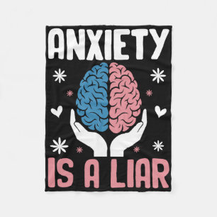 Angst Is Een Leugenaar Machtigend Mindful Bericht Fleece Deken