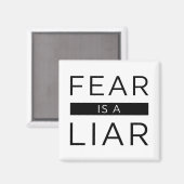 Angst is een leugenaar magneet (Voorkant / Achterkant)