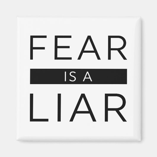 Angst is een leugenaar magneet (Voorkant)