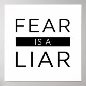 Angst is een leugenaar poster (Voorkant)