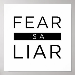 Angst is een leugenaar poster