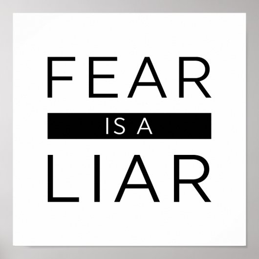 Angst is een leugenaar poster (Voorkant)