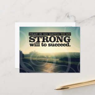"Angst is geen match" Motivatie Affirmatie Briefkaart