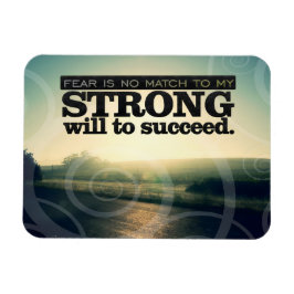 "Angst is geen match" Motivatie Affirmatie Flexibe Magneet