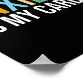 Angst is mijn cardio retro mentaal gezondheidsbewu poster (Hoek)