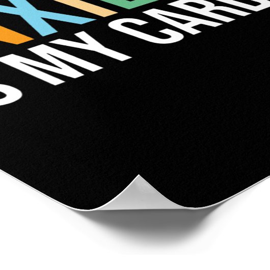 Angst is mijn cardio retro mentaal gezondheidsbewu poster (Hoek)