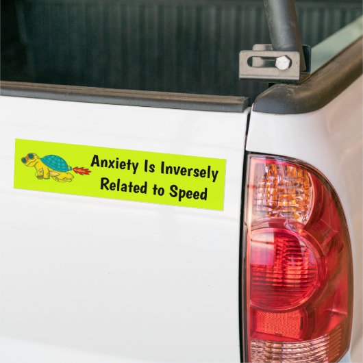 Angst is omgekeerd gerelateerd aan snelheid - grap bumpersticker (Op Truck)
